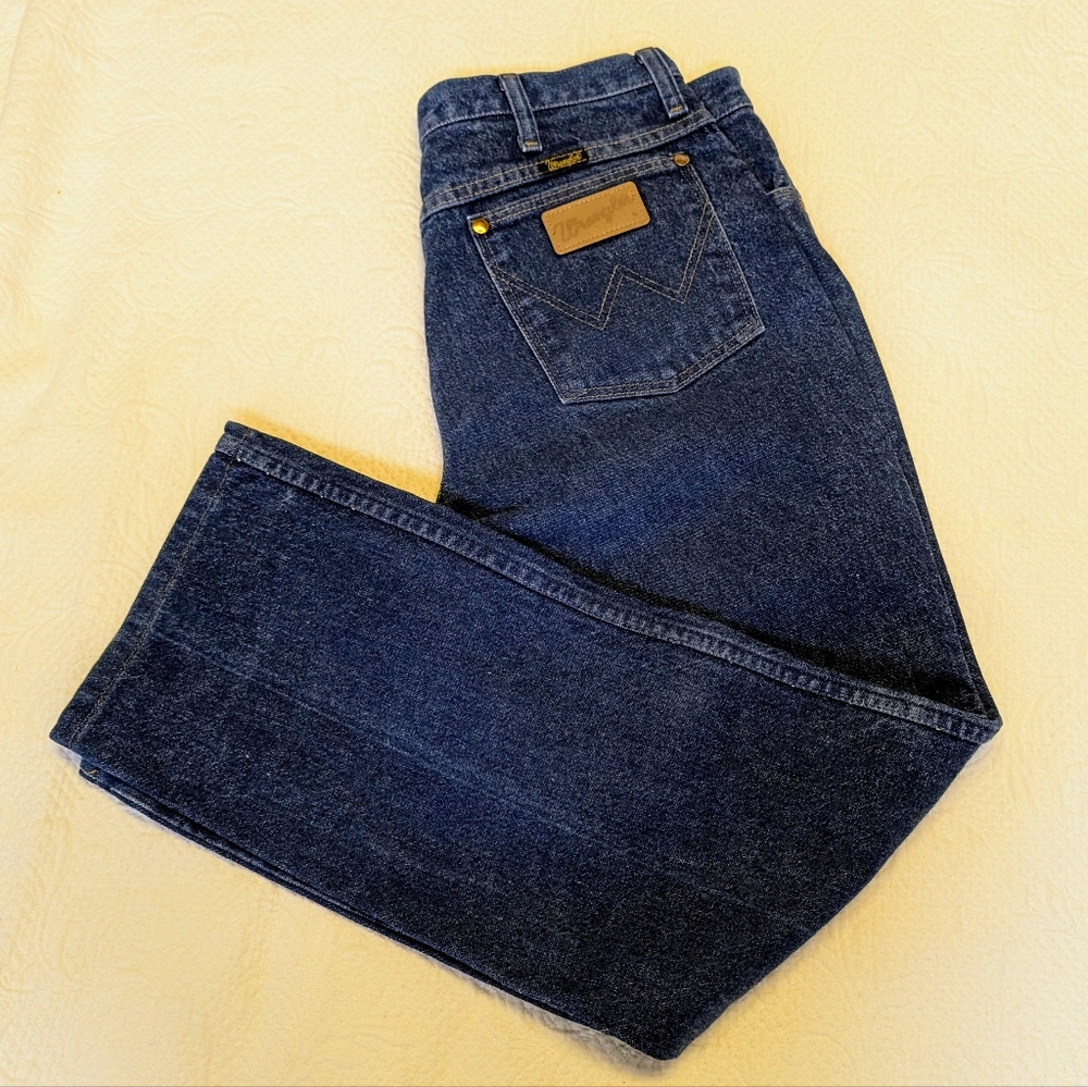 Wrangler 936pwd 32" Men's SHORTENED  Blue Jeans *pls Read